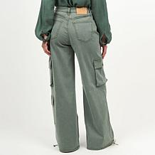 La Joie Cinched Hem Denim Cargo Pant