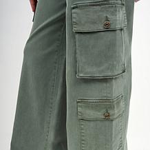 La Joie Cinched Hem Denim Cargo Pant
