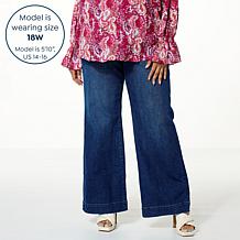 La Joie High-Rise Comfort Stretch Denim Wide Leg Jean