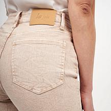 La Joie Marble Denim Straight Leg Ankle Jean