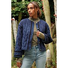 La Joie Quilted Faux Suede Jacket