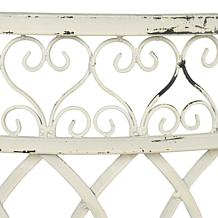 Lara Filigree-Heart Embellished Kissing Bench