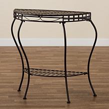 Laraine Modern and Contemporary Brown Metal Outdoor Console Table
