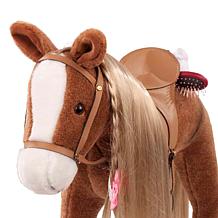 Large Horse Doll with Brushable Mane and Tail