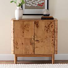 Latika Modern Burl Wood Storage Cabinet 31.5" W x 13.8" D x 29.9" H