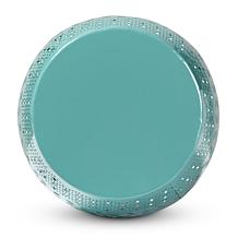 Lavinia Modern and Contemporary Teal Finished Metal Outdoor Side Table