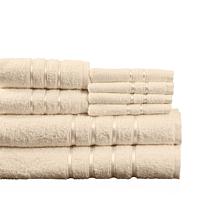 Lavish Home Ribbed 100/% Egyptian Cotton 10 Piece Towel Set