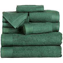 Lavish Home 100% Cotton Ribbed 10-piece Towel Set