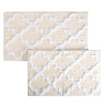 Lavish Home 100% Cotton Trellis 2pc Bathroom Mat Set