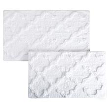 Lavish Home 100% Cotton Trellis 2pc Bathroom Mat Set