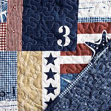 Lavish Home 3pc Patriotic Americana Quilt Set - King