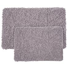 Lavish Home Memory Foam Shag 2-piece Bath Mat Set