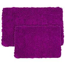 Lavish Home Memory Foam Shag 2-piece Bath Mat Set