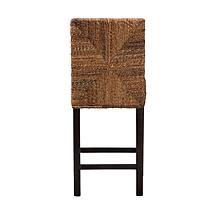 Laymi Boho Counter Stool with Woven Seagrass, 17.7"W x 38.6"H