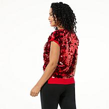 LB70 by Lloyd Boston Entrance Maker Sequin Pullover Sweater