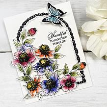 LDRS Creative Butterfly and Buds Stamp, Die and Slider Die Set