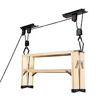 Leisure Sports Bike Storage Hoists, Set of 2 - Black