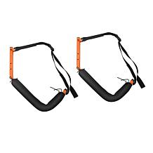 Leisure Sports Set of 2 Kayak Storage Wall Hangers - Black-Orange
