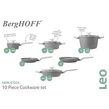 Leo 10-piece Cookware Set with Ceramic Nonstick Coating