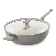 Leo Balance 12.75" Wok Pan with Glass Lid, 6.2qt