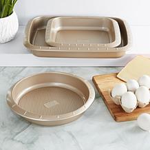 Leo Balance 3-piece Nonstick Carbon Steel Cake Pan Set