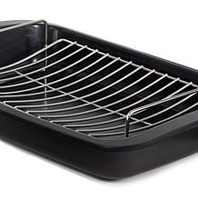 Leo Graphite 2-piece Roaster Set with Stainless Steel Rack