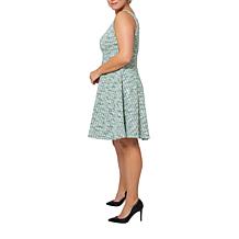 Leota Ariana Dress - Green Multi Jacquard