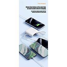 Letscom 10k mAh Power Bank w/LCD Display, AC Plug & Tassel