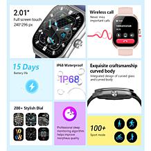 Letsfit E46 Black Bezel Smartwatch with Extra Band