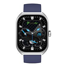 Letsfit E46 Silver Bezel Smart Watch with Extra Band