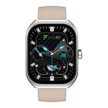 Letsfit E46 Silver Bezel Smart Watch with Extra Band