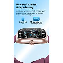 LetsFit E46 Smart Watch with Band and Charger Set of 2 - Rose Gold