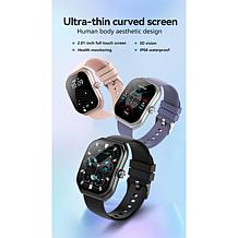 LetsFit E46 Smart Watch with Band and Charger Set of 2 - Rose Gold