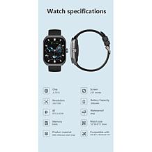 LetsFit E46 Smart Watch with Band and Charger Set of 2 - Silver