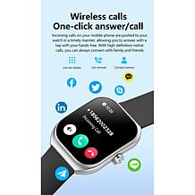 LetsFit E46 Smart Watch with Band and Charger Set of 2 - Silver