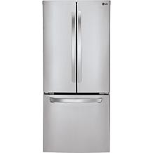 LG 22 Cu. Ft. 30" Wide French Door Refrigerator - Steel
