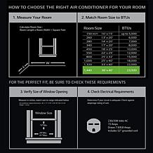 LG 23 500 BTU 230V Dual Inverter Smart Window Air Conditioner