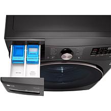 LG 4.5-Cu. Ft. Front Load Washer with Steam Technology - Black Steel