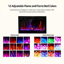 Lifesmart 1500-Watt 30" Electric Fireplace Heater