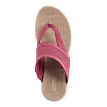 LifeStride with Bzees Technology Canvas Bright Thong Sandals