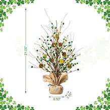 Lighted St.Patrick's Gold Coin Table Tree