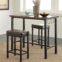 Linon Home Dallas 3-piece Pub Set - Brown