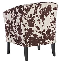 Linon Home Jackson Cow-Print Club Chair - Brown