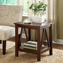 Linon Home Thomas End Table - Antique Tobacco