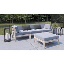 Linon Thea Outdoor 4-piece Sectional Set with Cushions