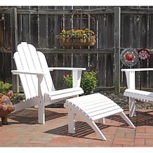 Linon Trent Outdoor Adirondack Ottoman Foot Rest
