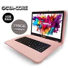 LINSAY 10.1" HD IPS 128GB Octa-Core Tablet w/Stylus
& Keyboard Case