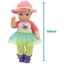 Little Darlings: Hop On Baby & Plush Dino, 15" Baby Doll & Dinosaur