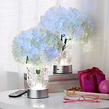 Living Glow Rechargeable LED Color Changing Flower Light - Set of 2