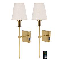 Living Glow RGB Wireless Rechargeable LED Wall Sconce - 2-pack